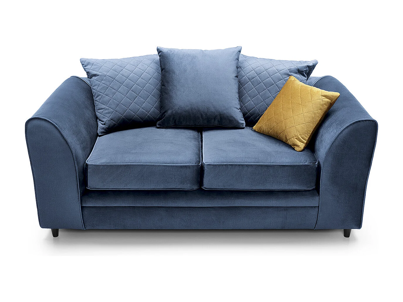 Chicago Velvet 2 Seater Sofa in Dark Blue