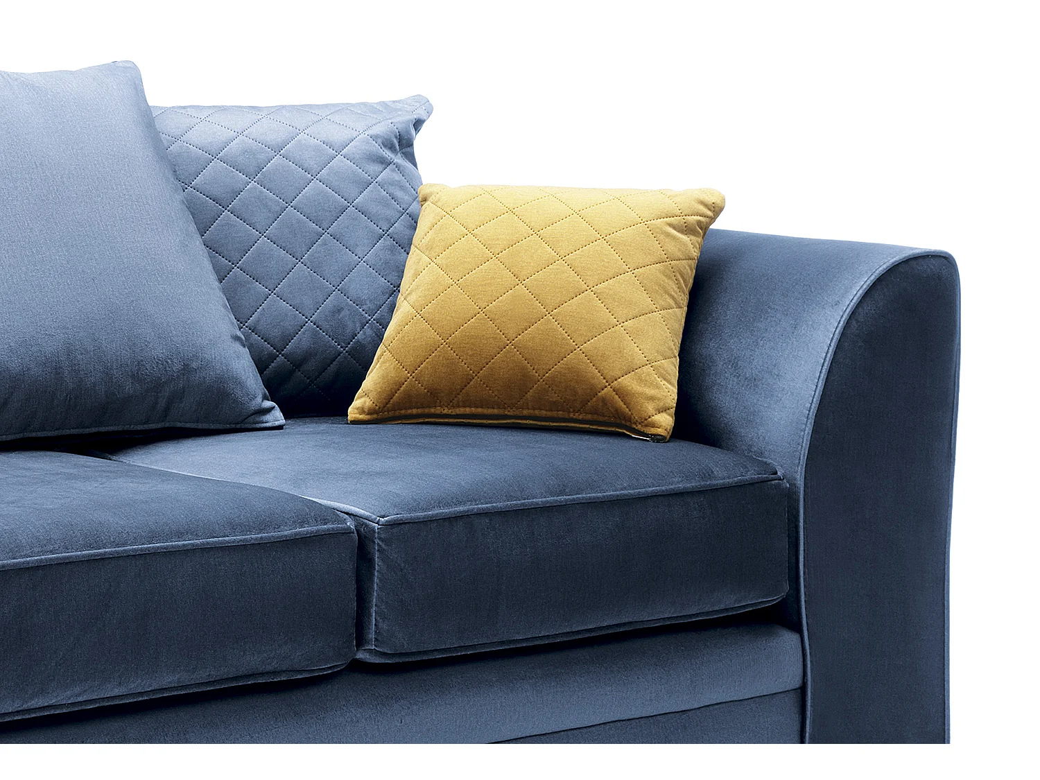 Chicago Velvet 2 Seater Sofa in Dark Blue