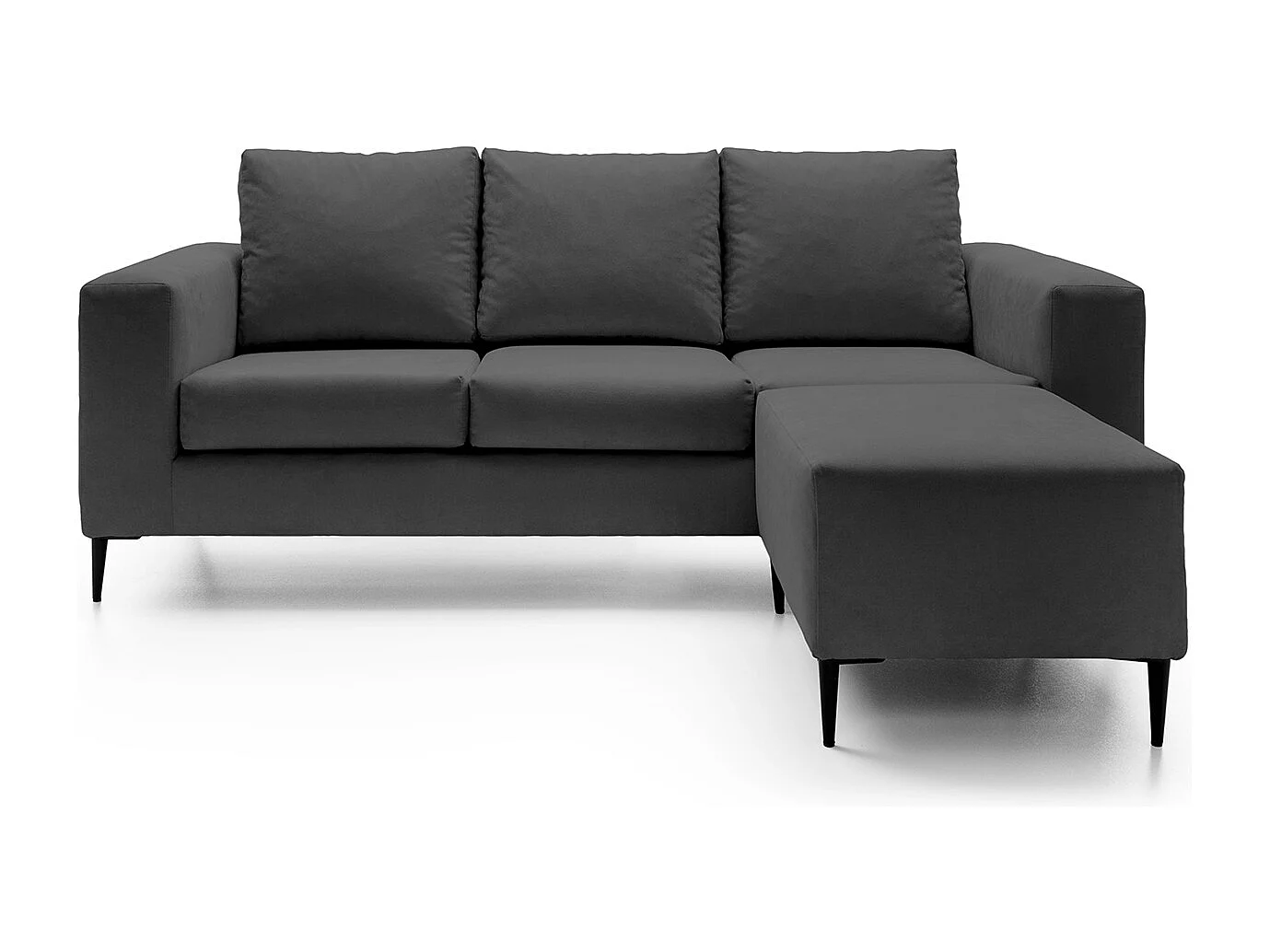 Capri Reversible Corner Sofa in Black
