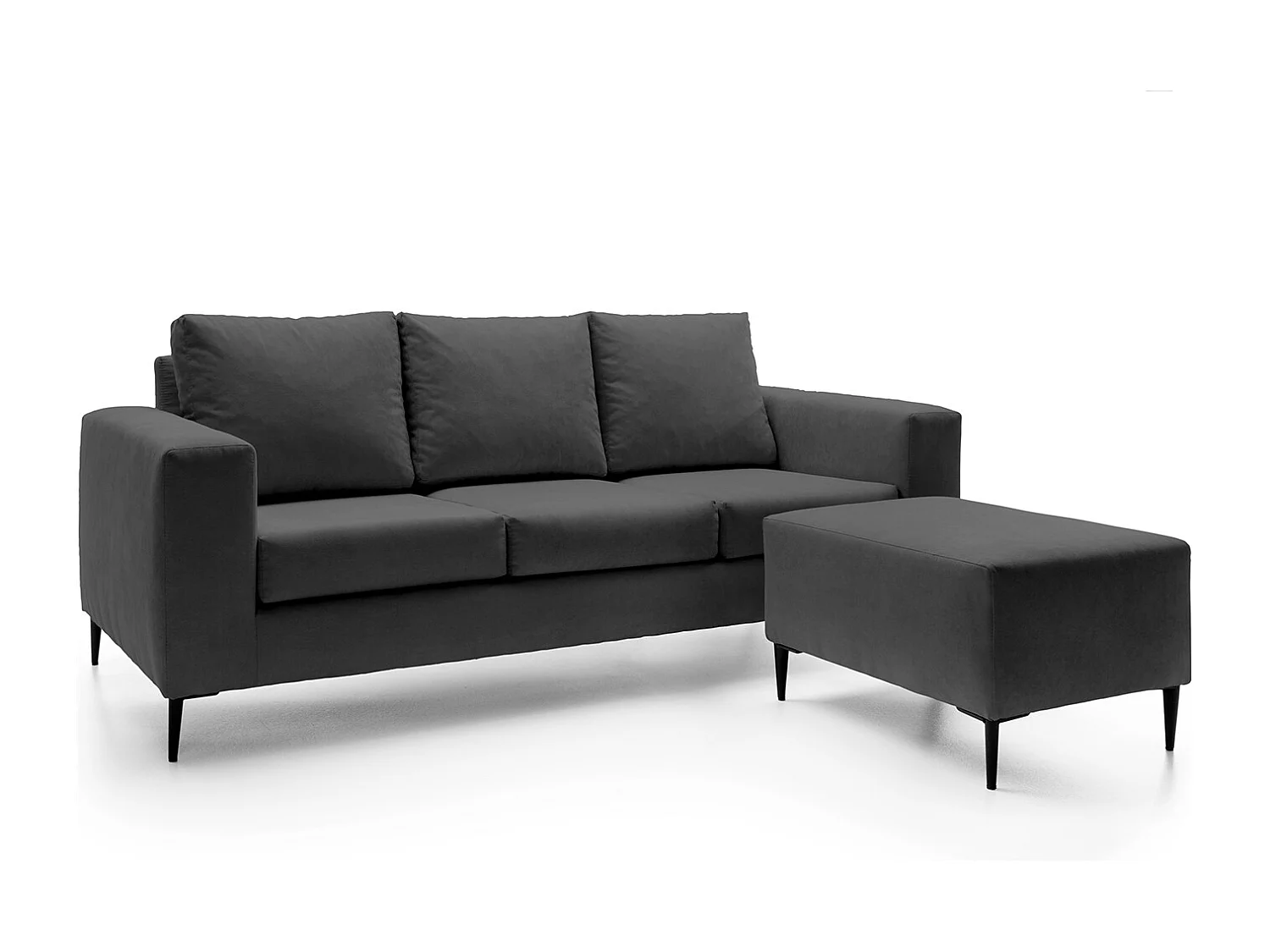 Capri Reversible Corner Sofa in Black