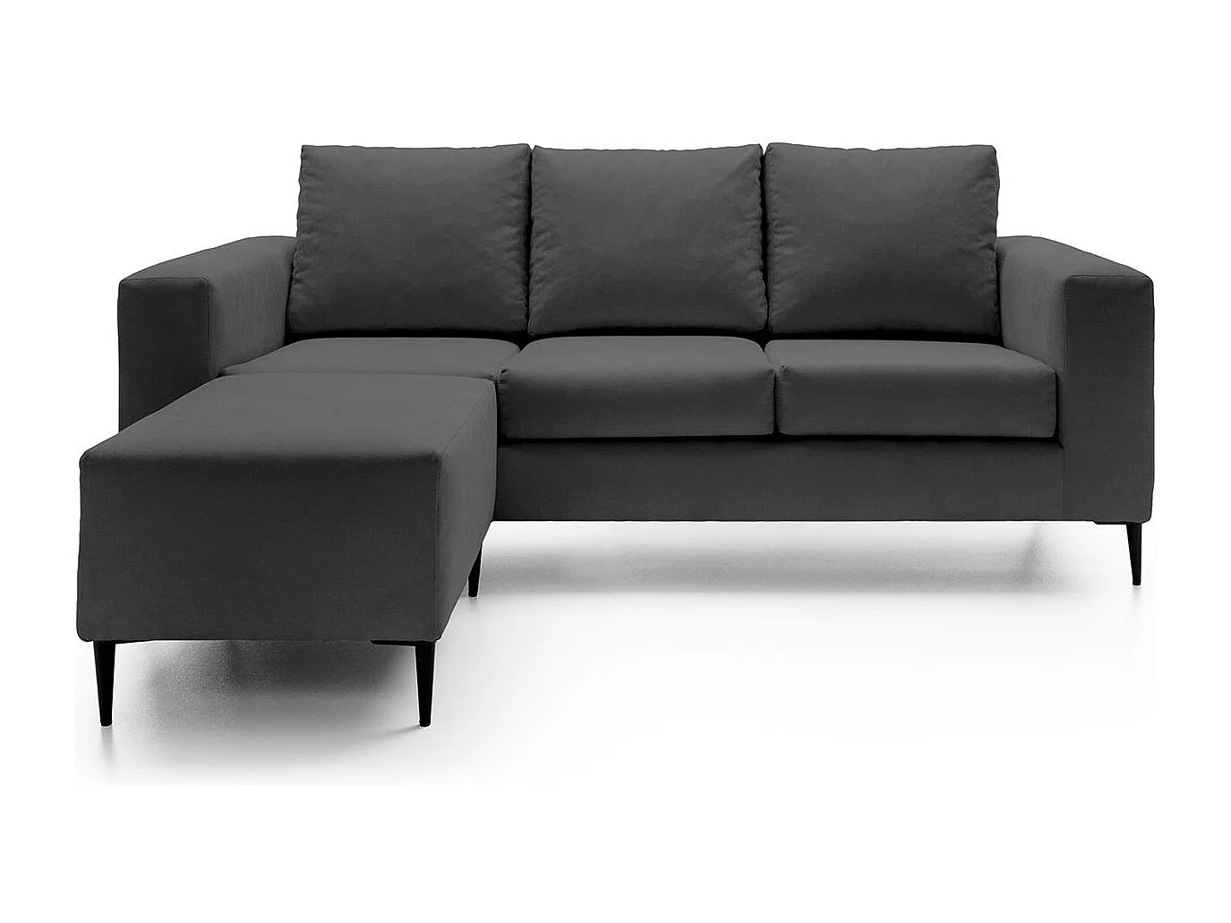 Capri Reversible Corner Sofa in Black