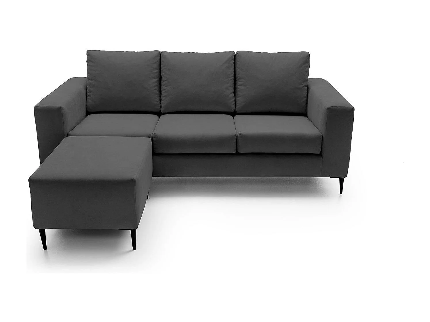 Capri Reversible Corner Sofa in Black
