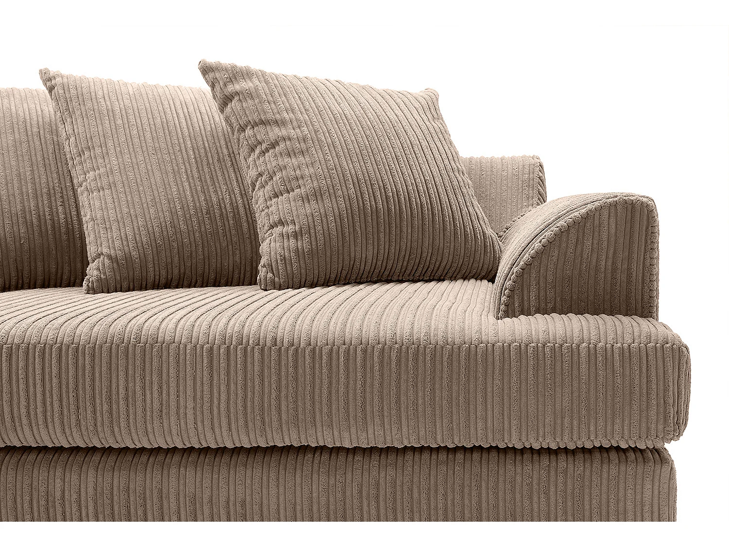 Ferguson Fabric Corner Sofa in Brown Cord Chenille