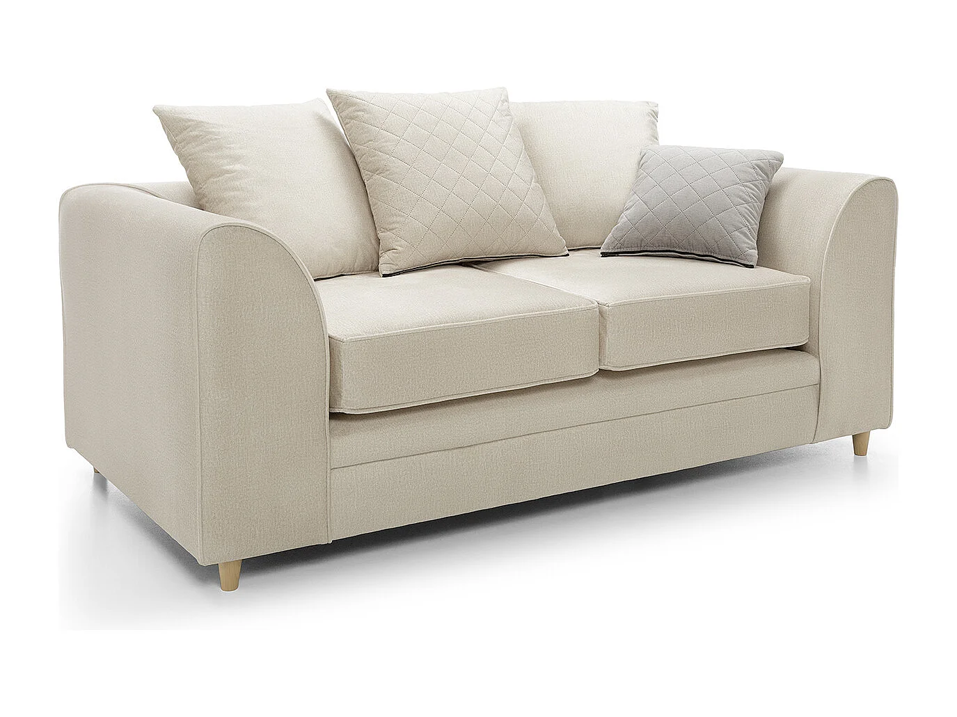 Chicago Velvet 2 Seater Sofa in Cream