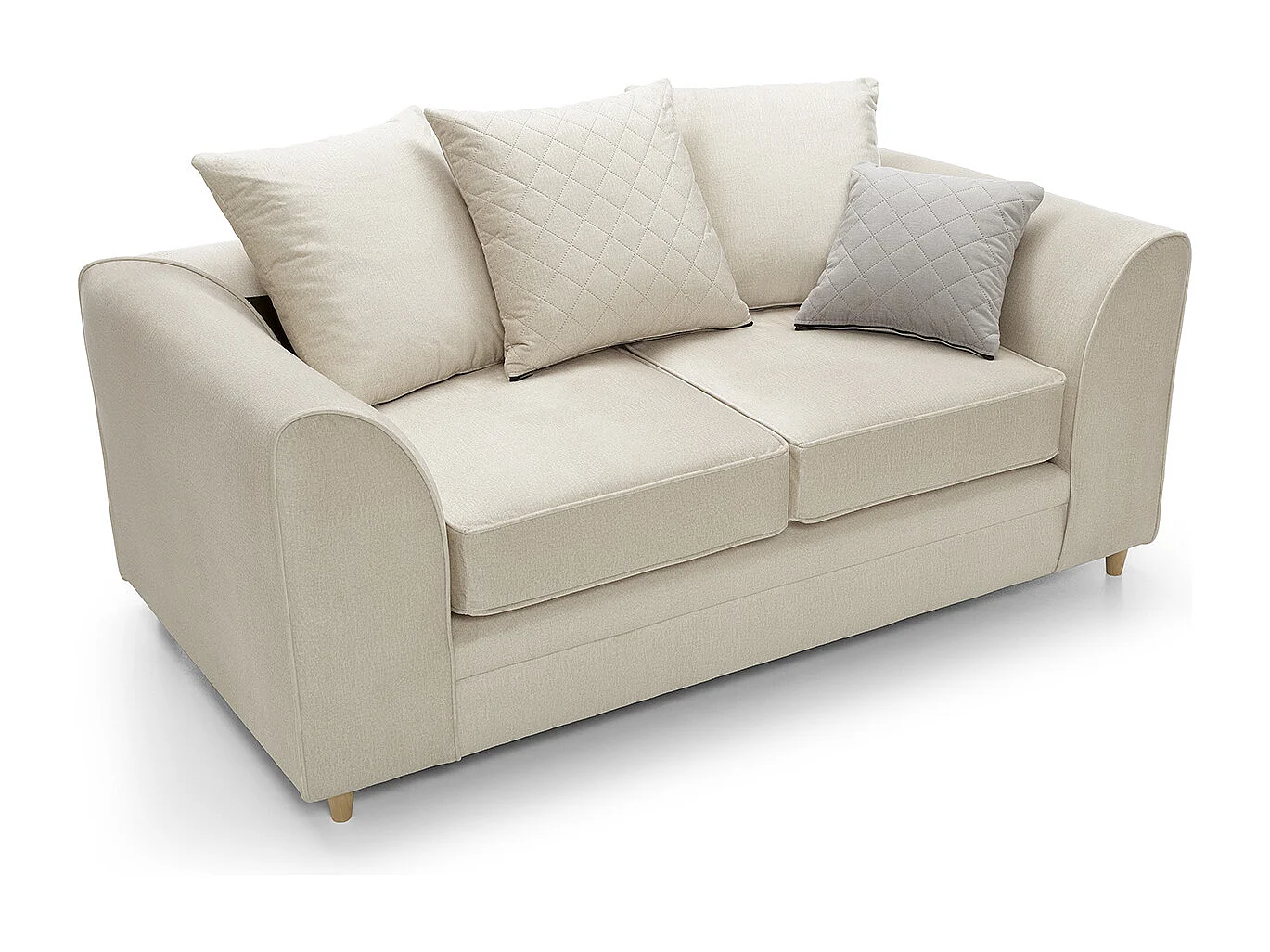 Chicago Velvet 2 Seater Sofa in Cream