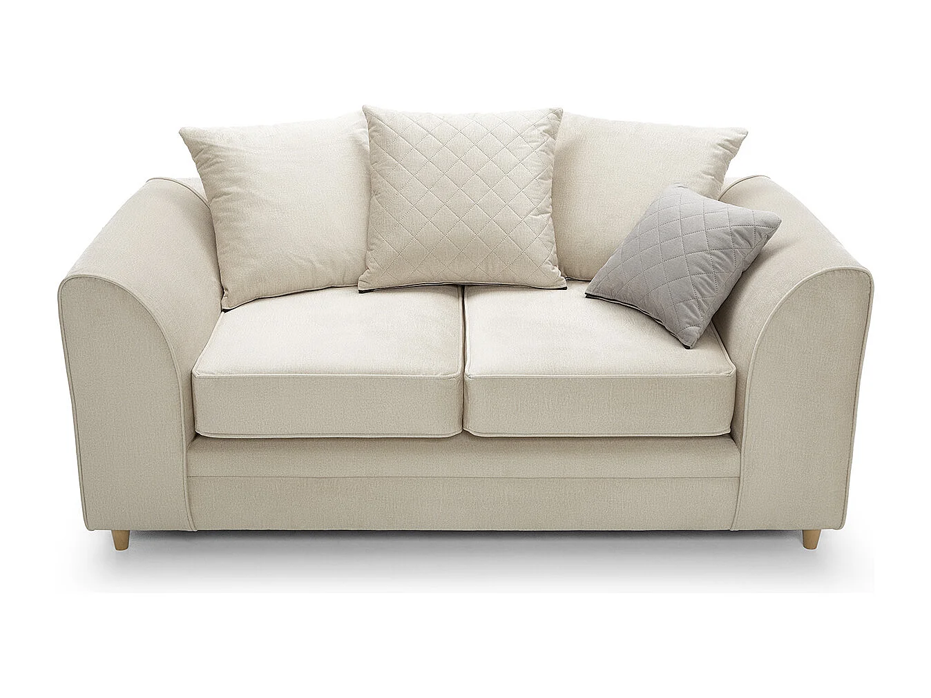 Chicago Velvet 2 Seater Sofa in Cream