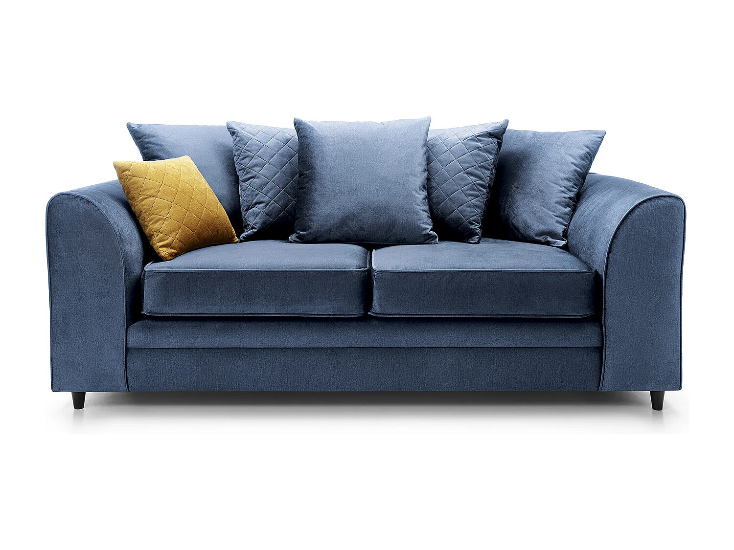 Chicago Velvet 3 Seater Sofa in Dark Blue