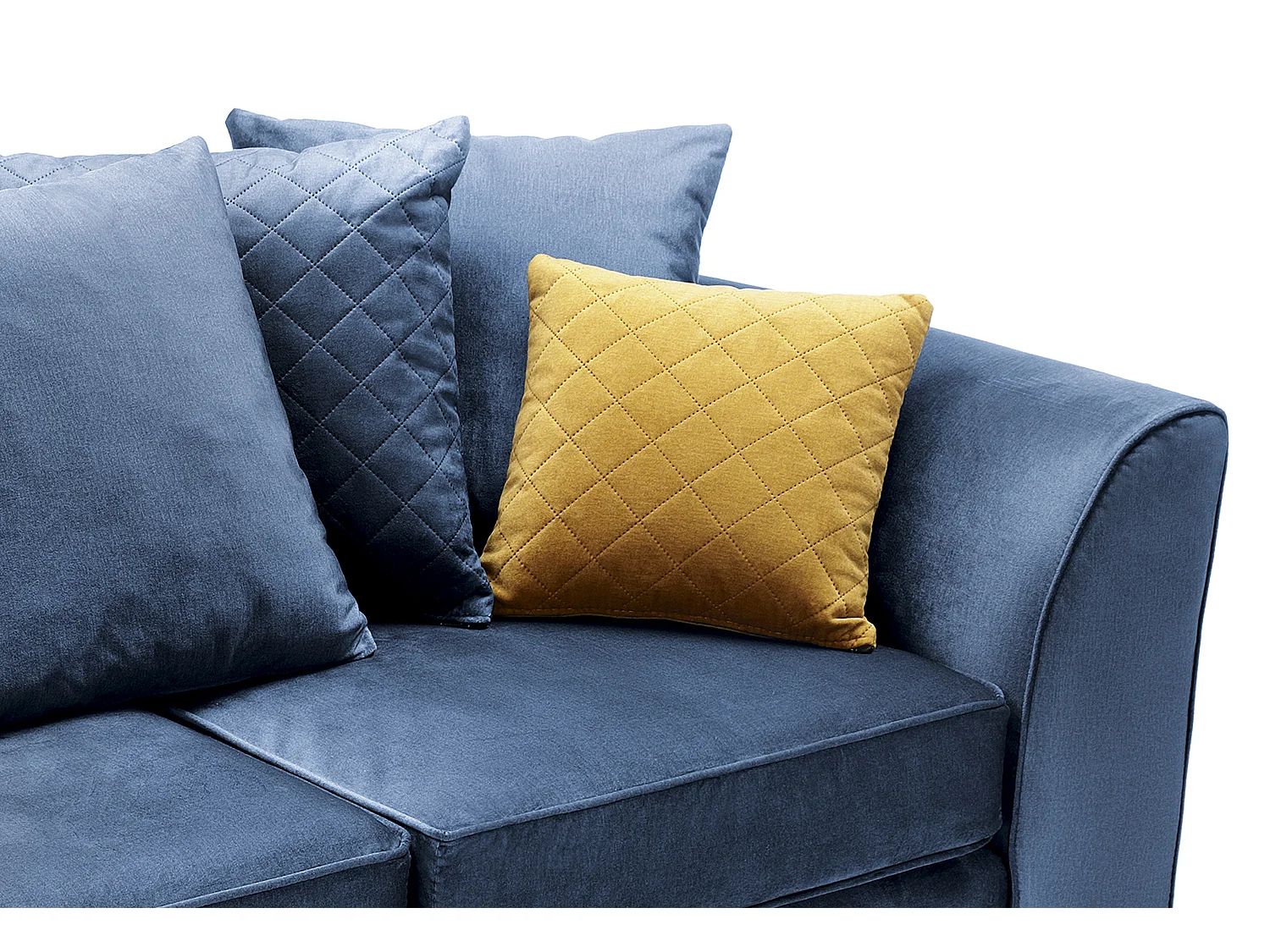 Chicago Velvet 3 Seater Sofa in Dark Blue