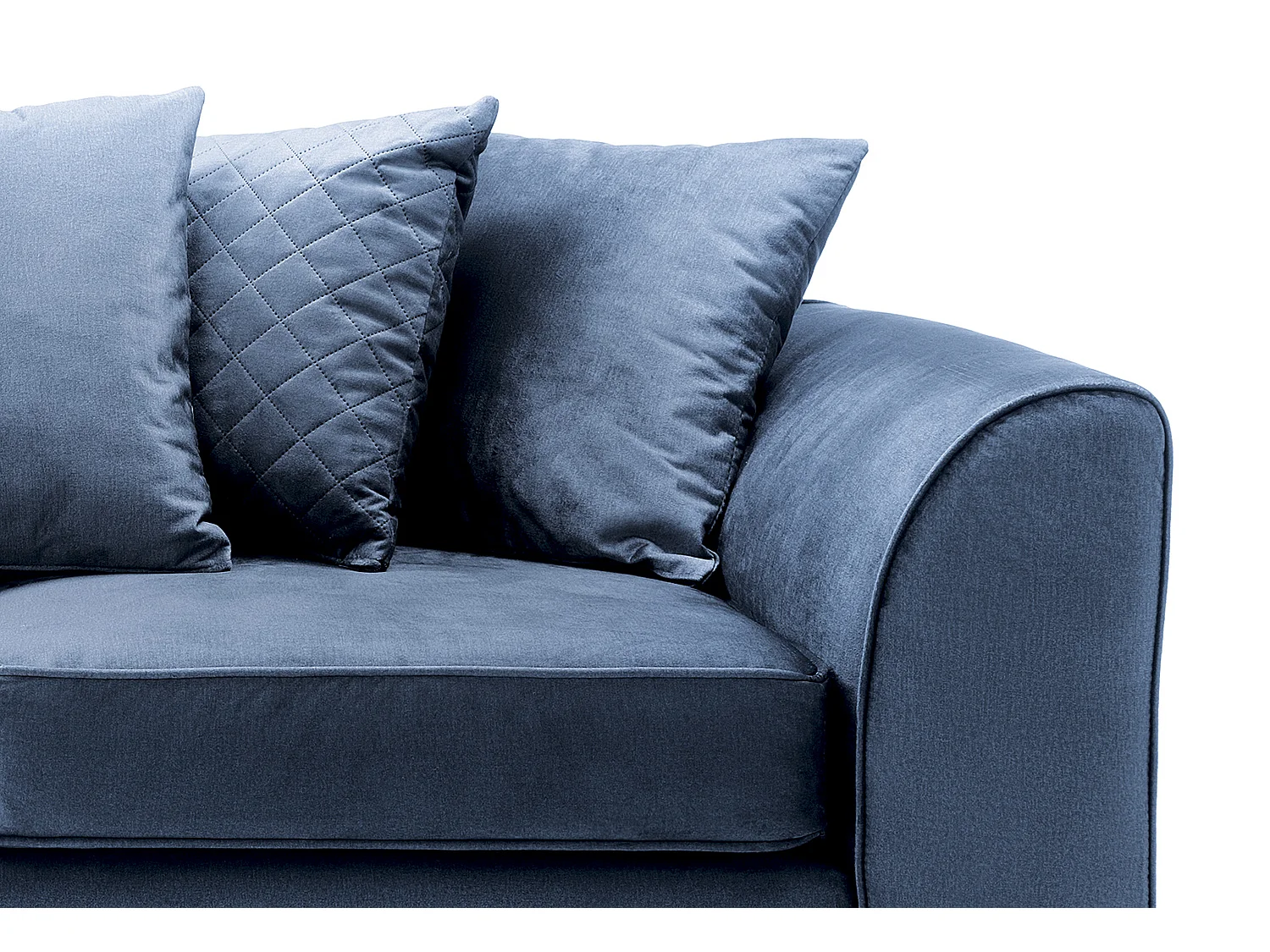Chicago Velvet 3 Seater Sofa in Dark Blue
