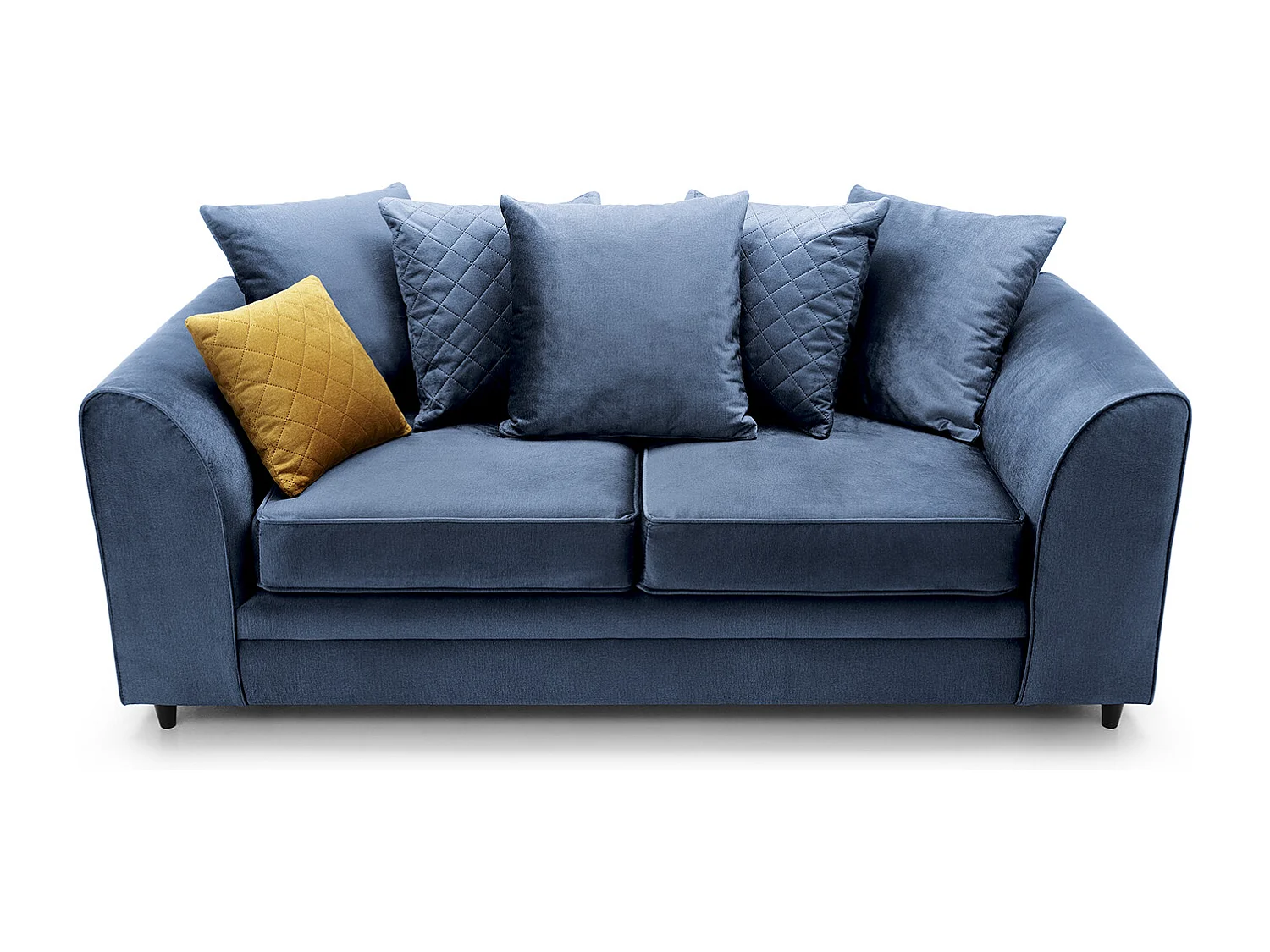 Chicago Velvet 3 Seater Sofa in Dark Blue