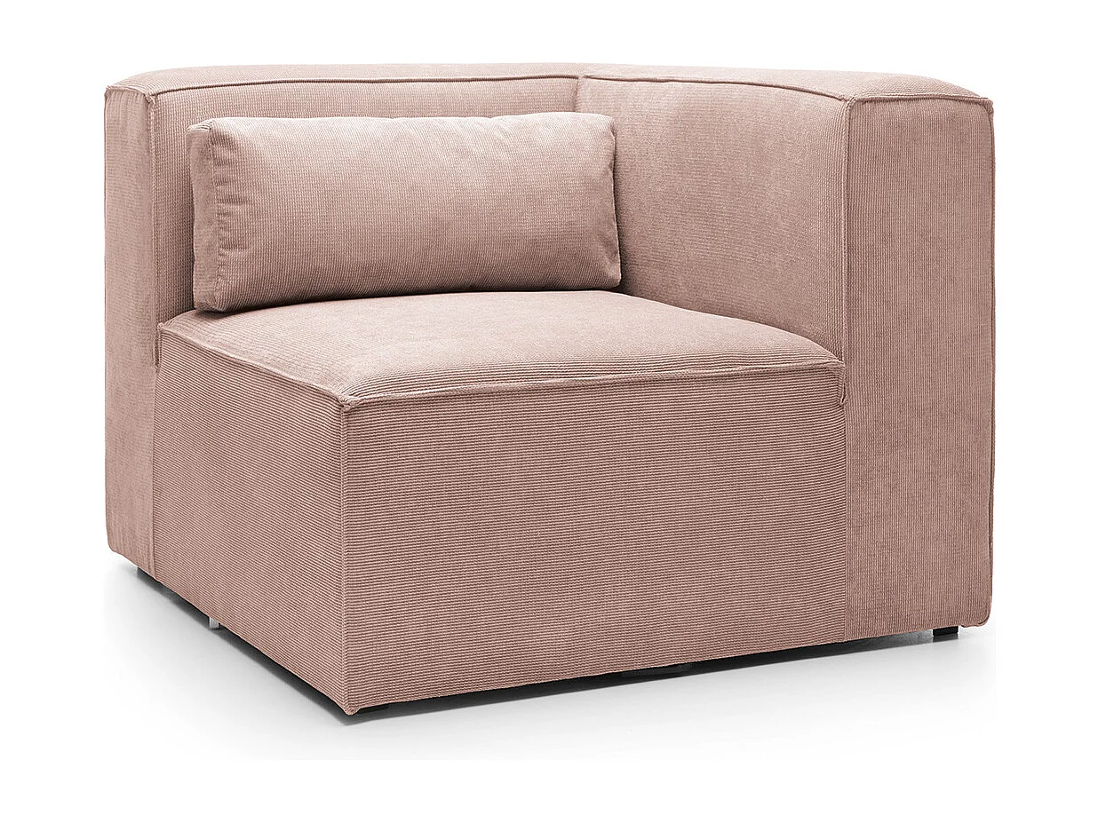Doris Reversible Corner Unit in Pink with High-Density Foam