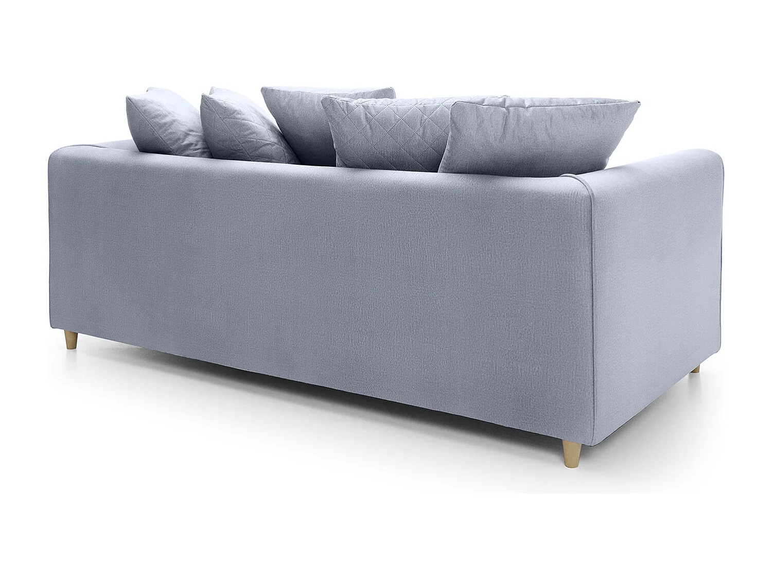Chicago Velvet 3 Seater Sofa in Silver Blue