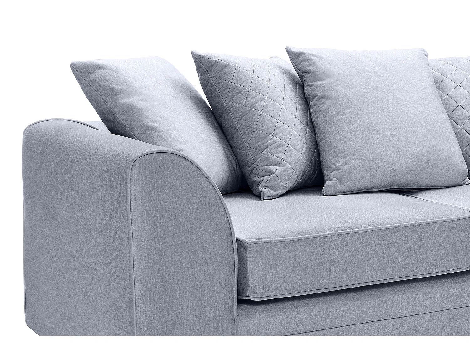 Chicago Velvet 3 Seater Sofa in Silver Blue