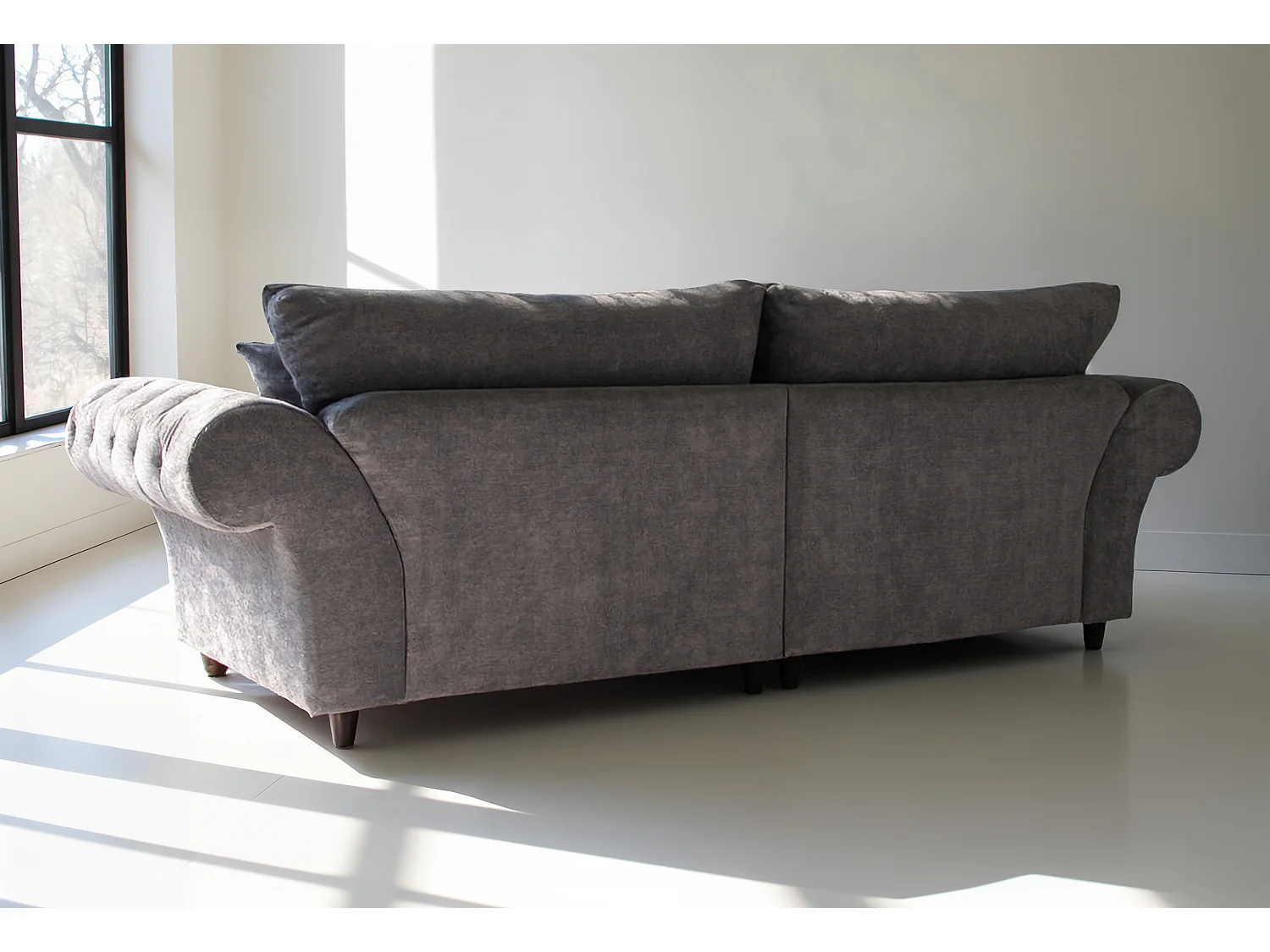 Windsor 4 Seater Sofa in Soft Grey with a luxurious finish