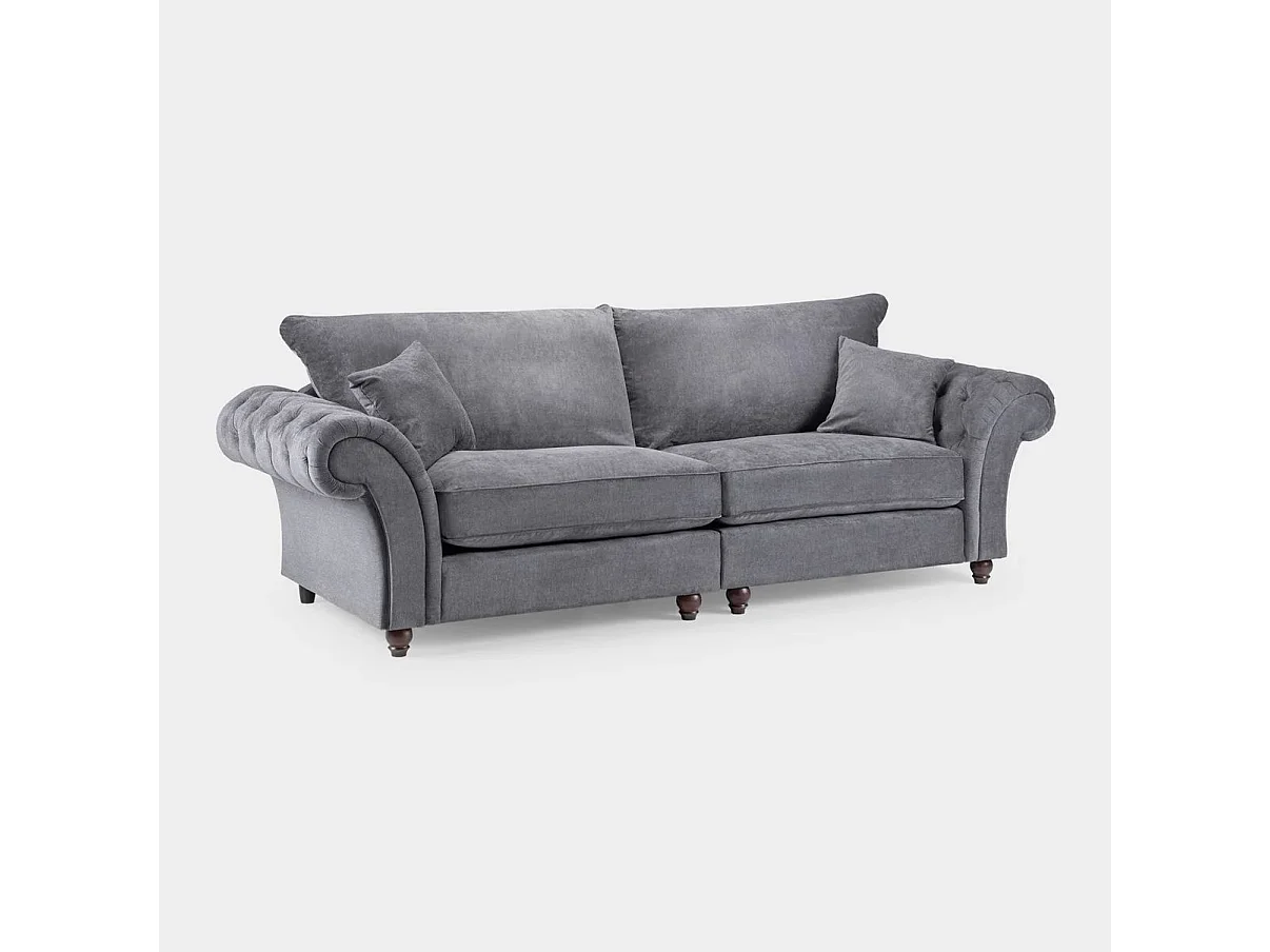 Windsor 4 Seater Sofa in Soft Grey with a luxurious finish