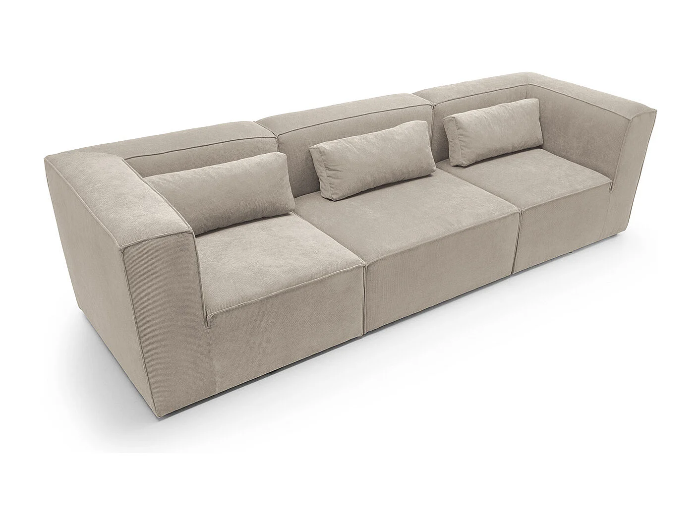 Doris Reversible 4 Seater Sofa in Beige with High-Density Foam