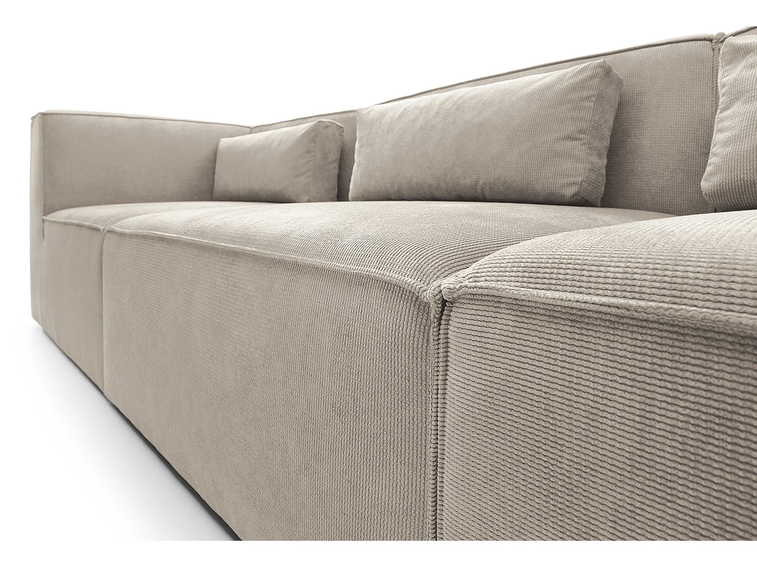 Doris Reversible 4 Seater Sofa in Beige with High-Density Foam