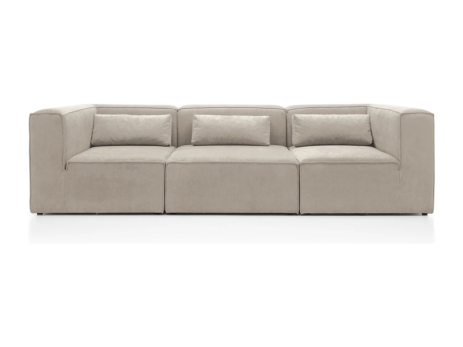 Doris Reversible 4 Seater Sofa in Beige with High-Density Foam