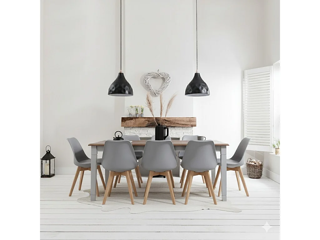 Noa & Nani Dining Table X Large 180cm Seats 6 to 8 in Dark Pine