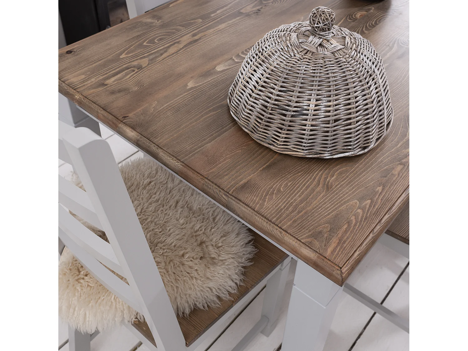Noa & Nani Dining Table Large 140cm Seats 4 to 6 in Dark Pine