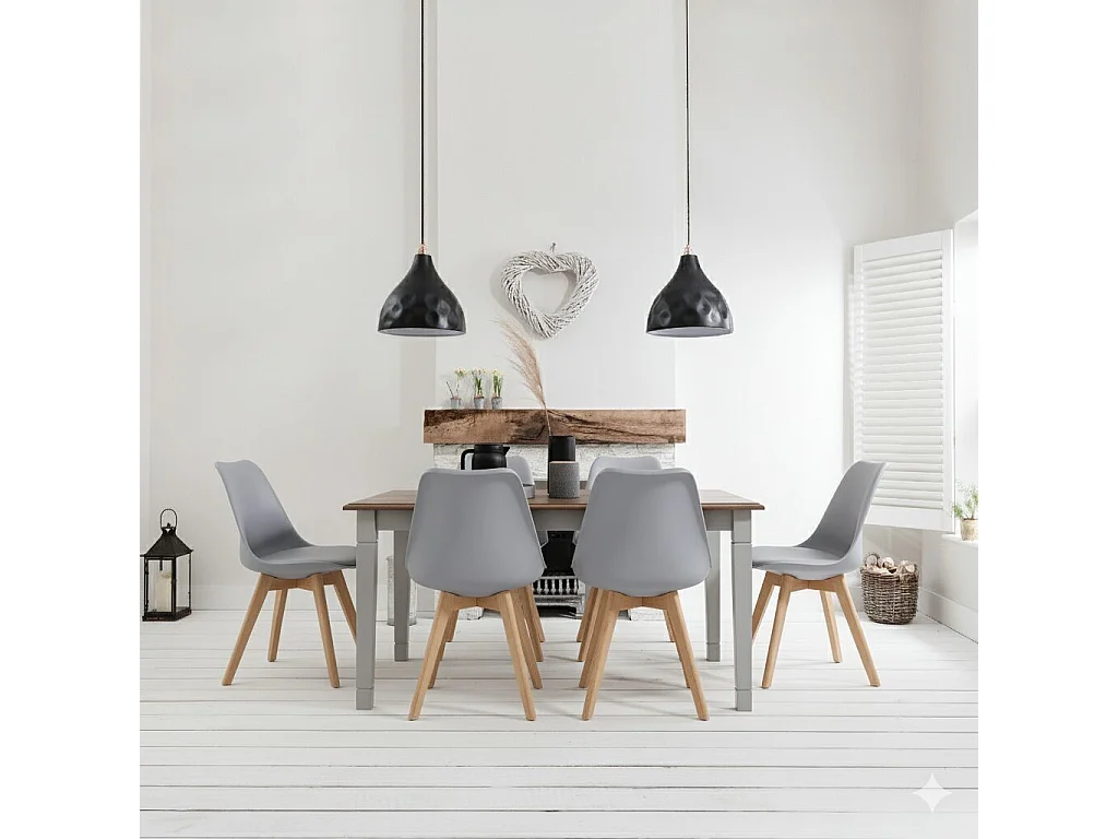 Noa & Nani Dining Table Large 140cm Seats 4 to 6 in Dark Pine