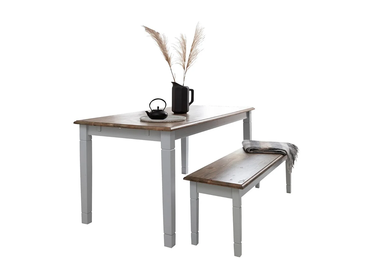 Noa & Nani Dining Table Large 140cm Seats 4 to 6 in Dark Pine