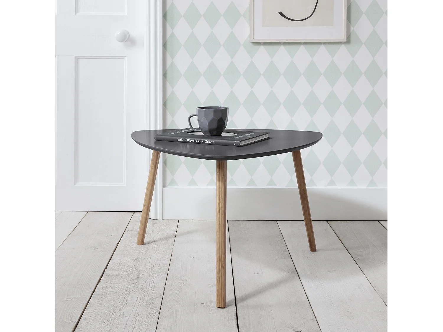 Noa & Nani Malme Extra Large Side Table in Storm Grey and Natural Pine