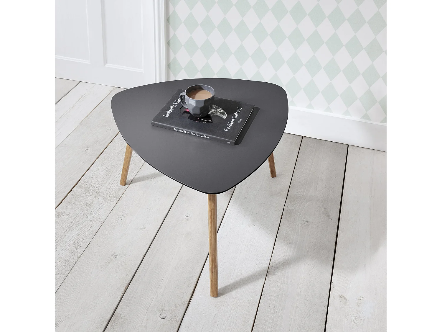 Noa & Nani Malme Extra Large Side Table in Storm Grey and Natural Pine