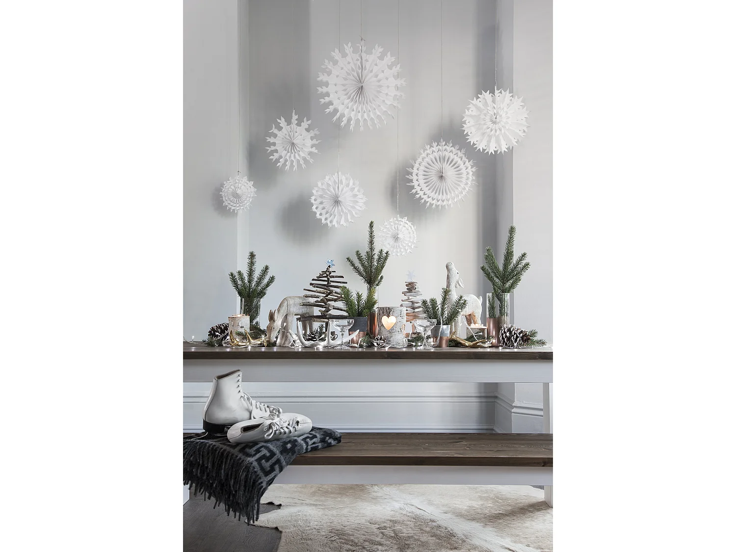 Noa & Nani Hever Dining Table in Grey and Dark Pine