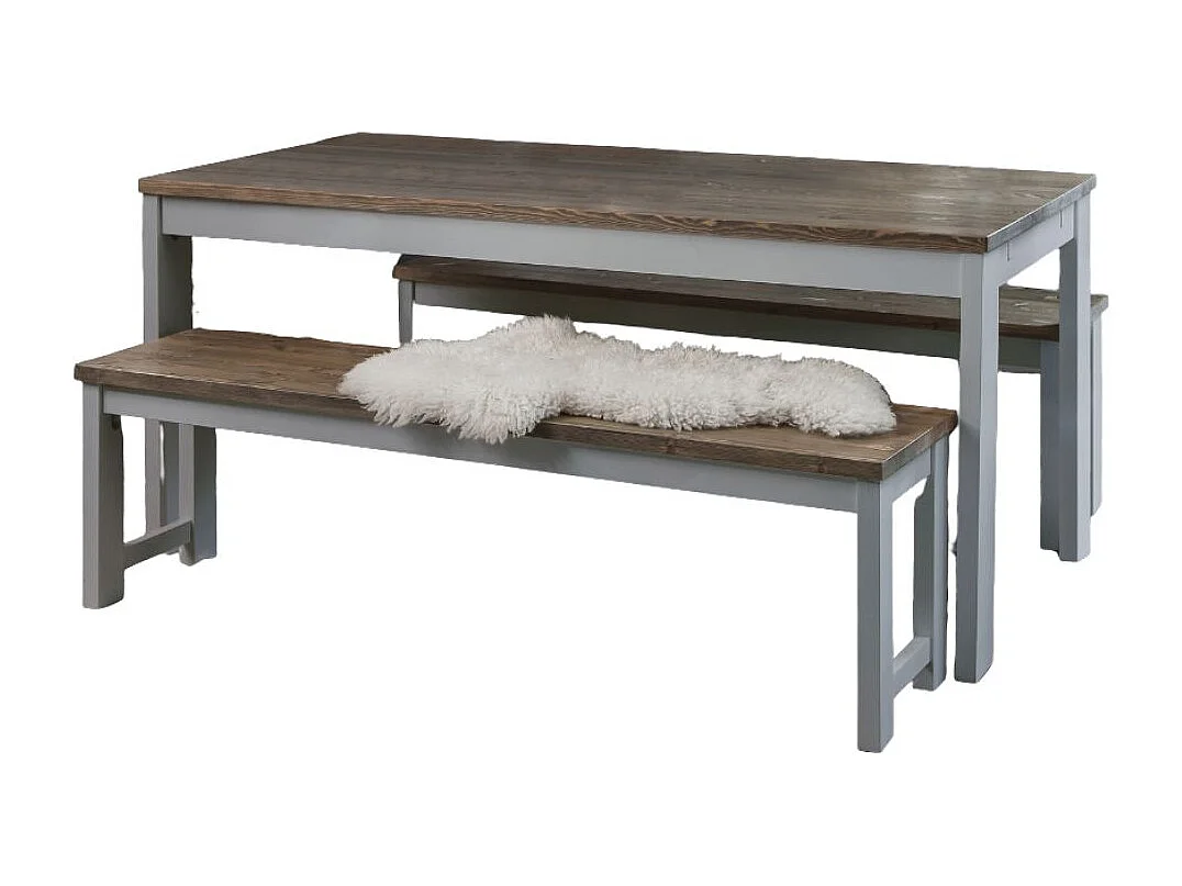 Noa & Nani Hever Dining Table in Grey and Dark Pine