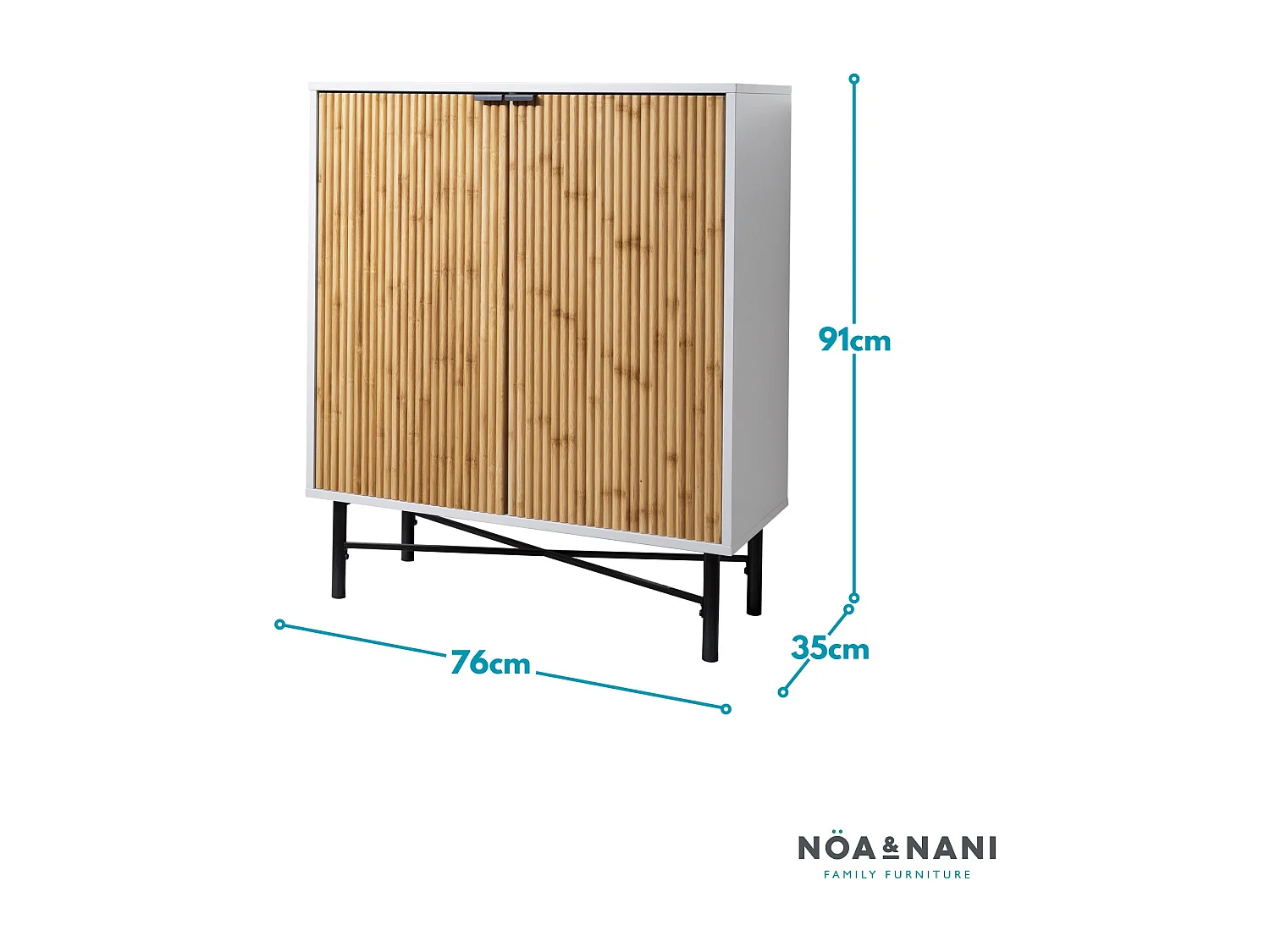 Rökstorp Sideboard in Grey & Pine