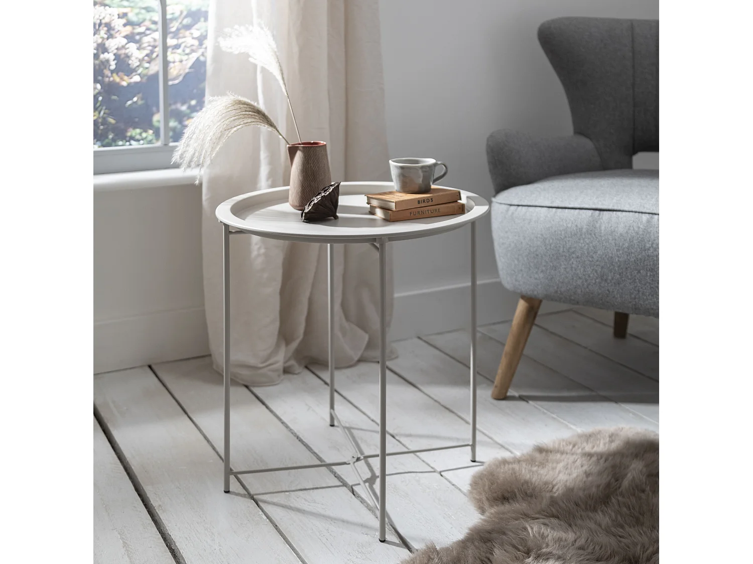 Noa & Nani Modern Mink Metal Side Table