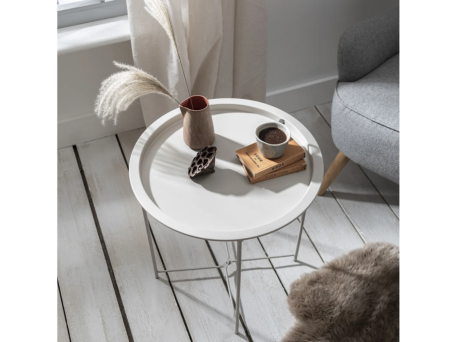 Noa & Nani Modern Mink Metal Side Table