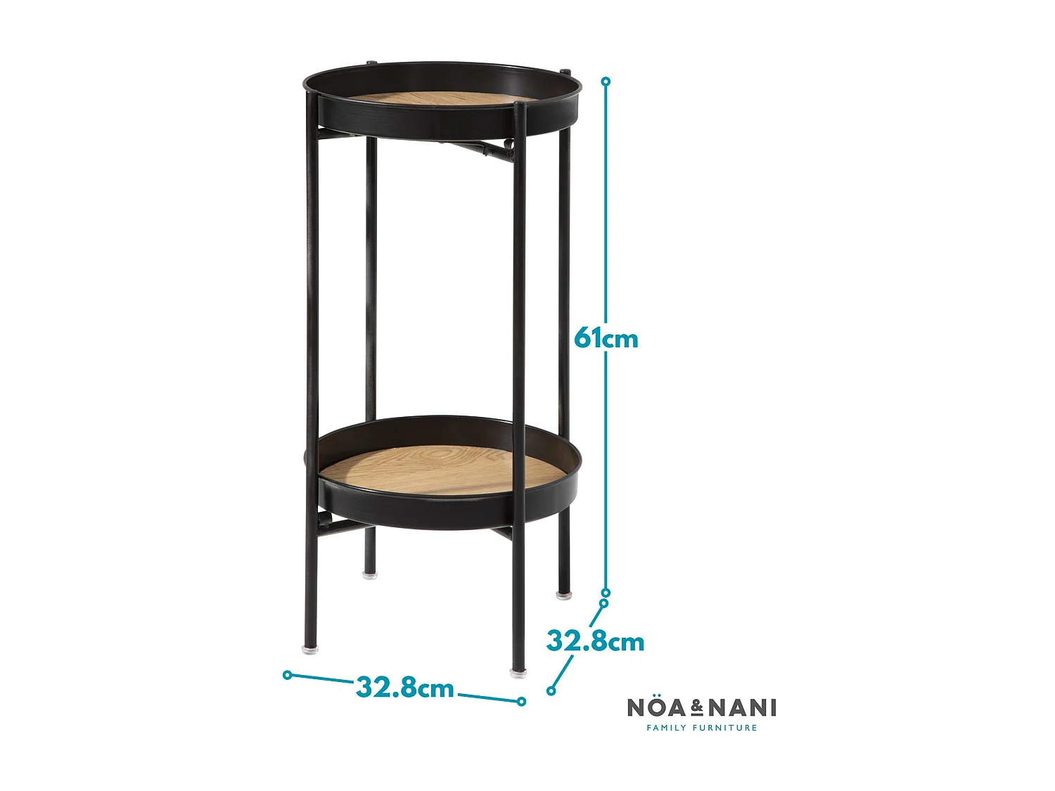 Noa & Nani Solna Small Side Table in Black
