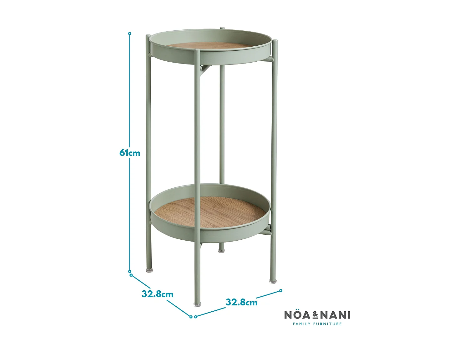 Noa & Nani Solna Small Side Table in Green