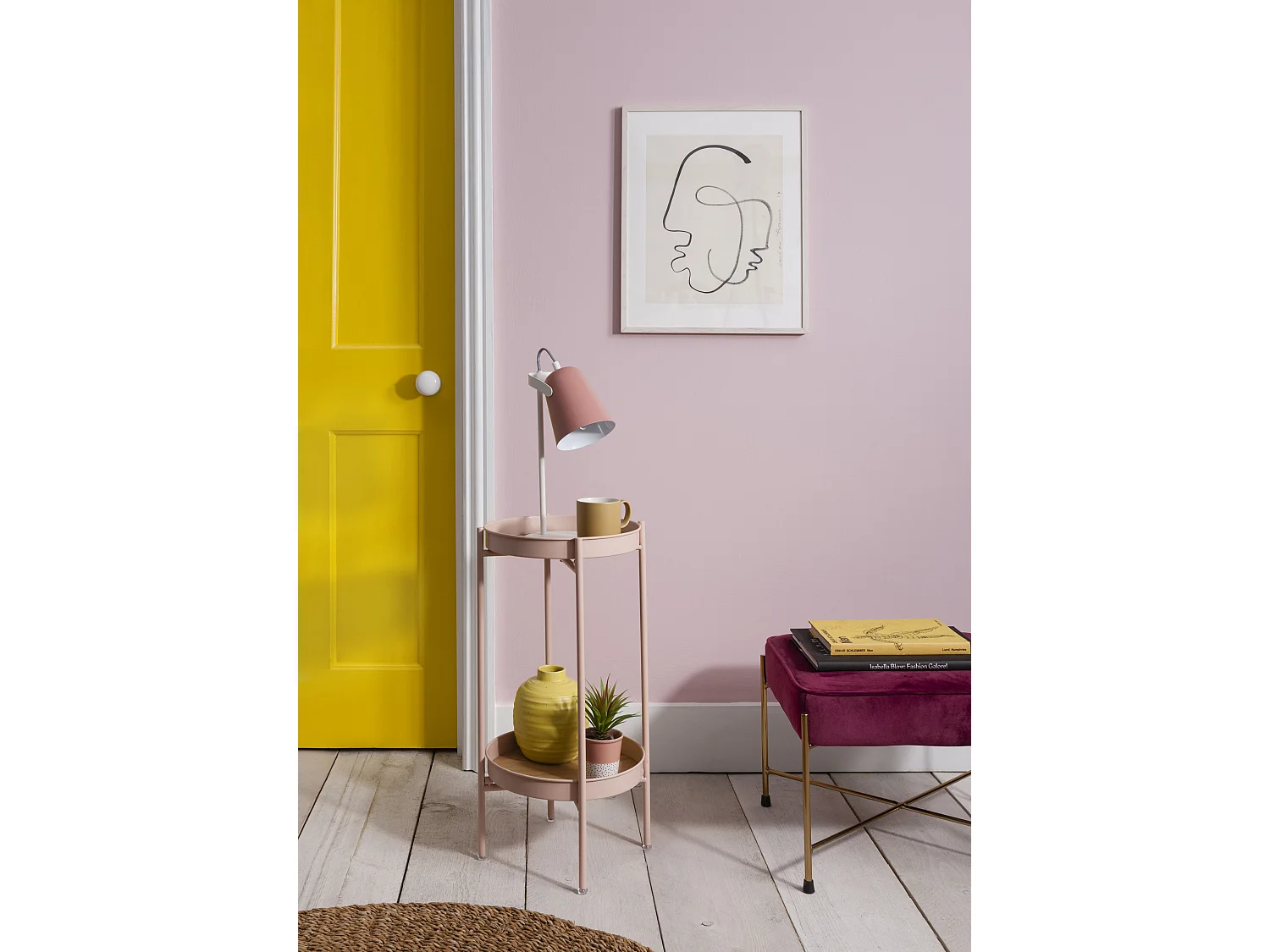 Noa & Nani Solna Small Side Table in Blush Pink