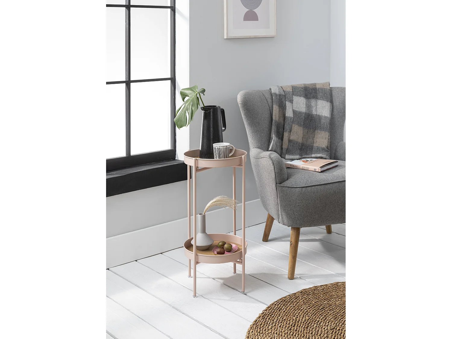 Noa & Nani Solna Small Side Table in Blush Pink