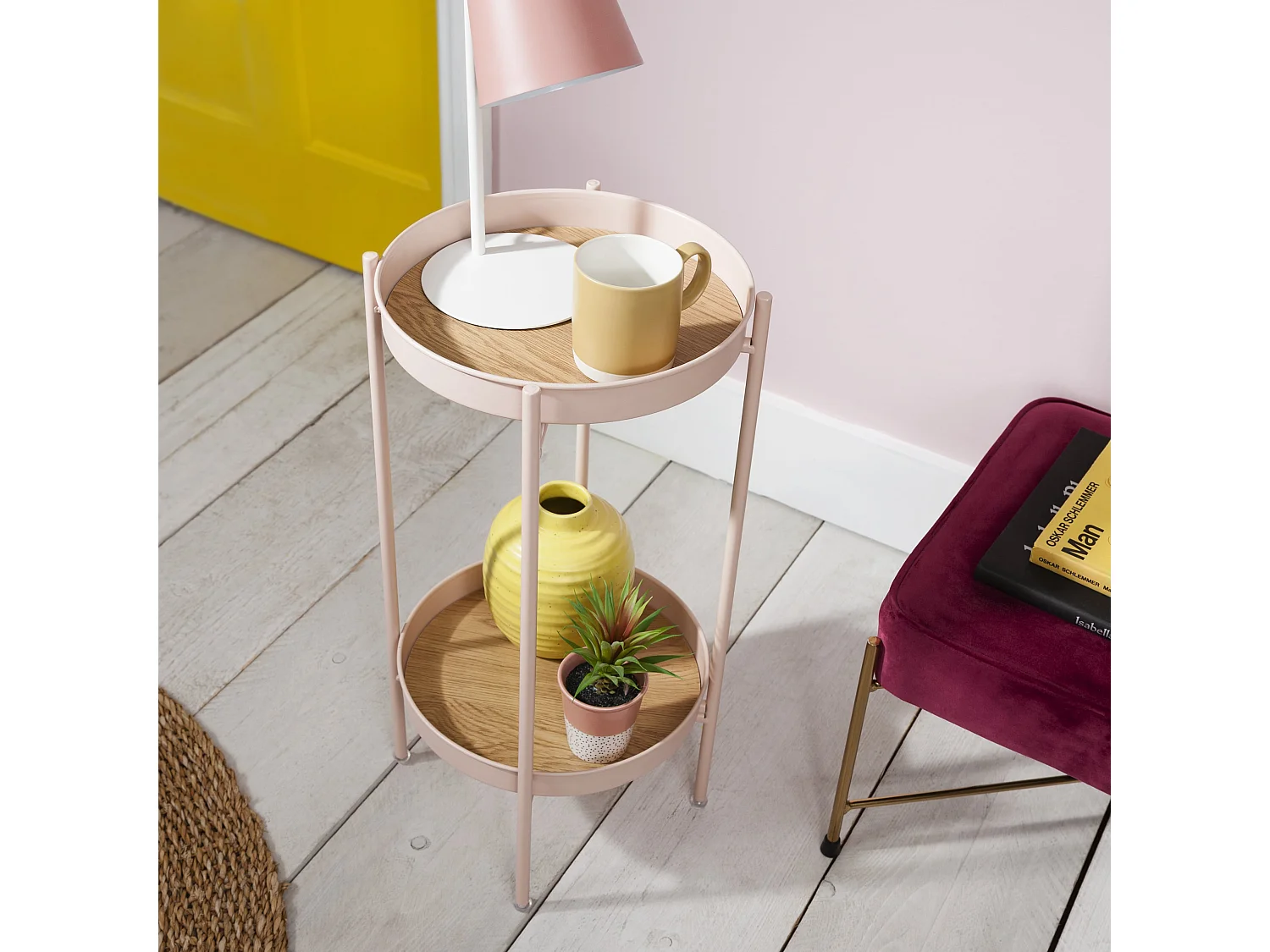 Noa & Nani Solna Small Side Table in Blush Pink