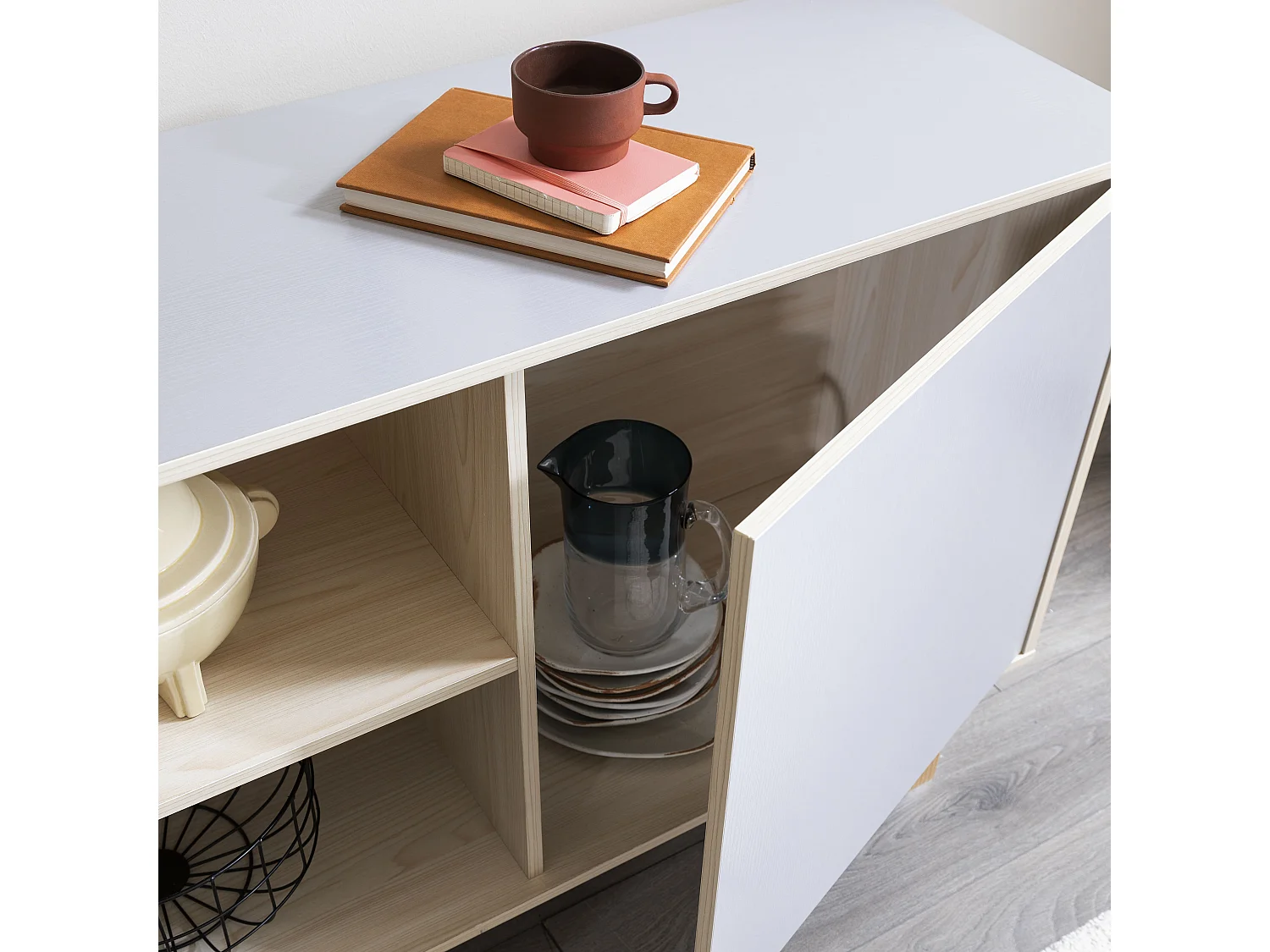 Noa & Nani Järstorp Sideboard in Grey & Oak Finish