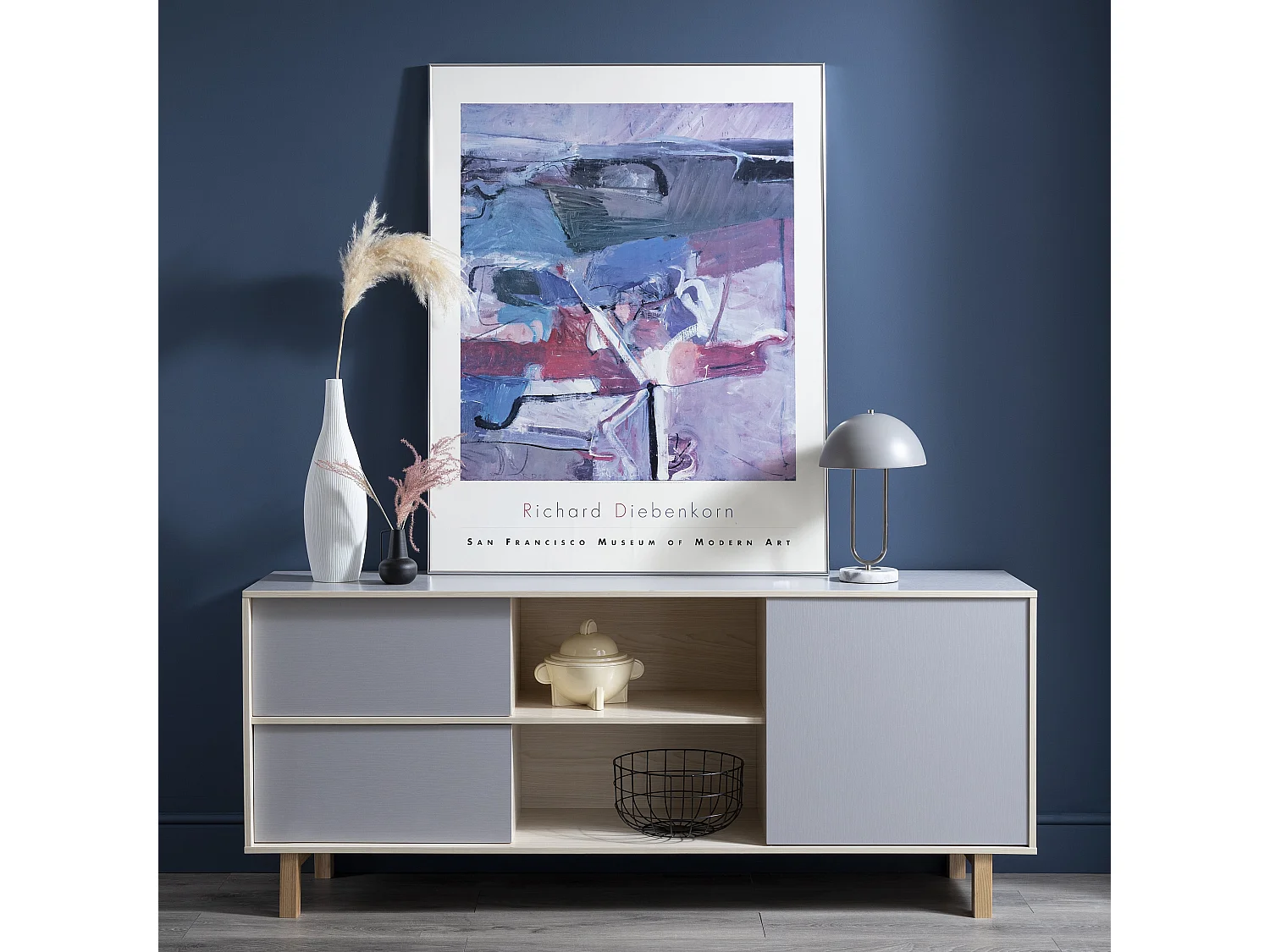 Noa & Nani Järstorp Sideboard in Grey & Oak Finish