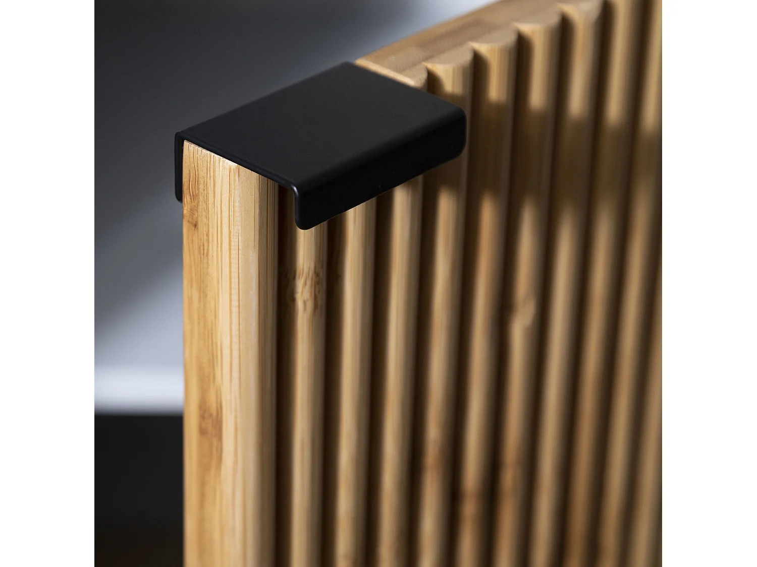 Noa & Nani Rokstorp Sideboard with Bamboo Style Doors in Black
