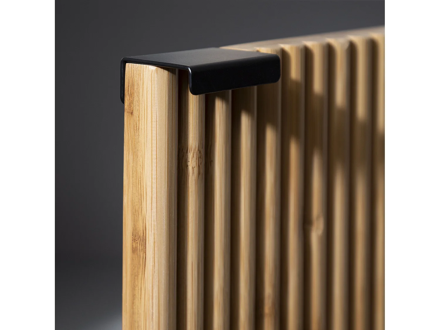 Noa & Nani Rokstorp Sideboard with Bamboo Style Doors in Black