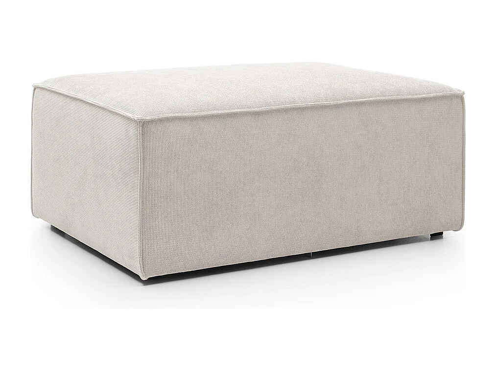 Doris Reversible Footstool in White with High-Density Foam