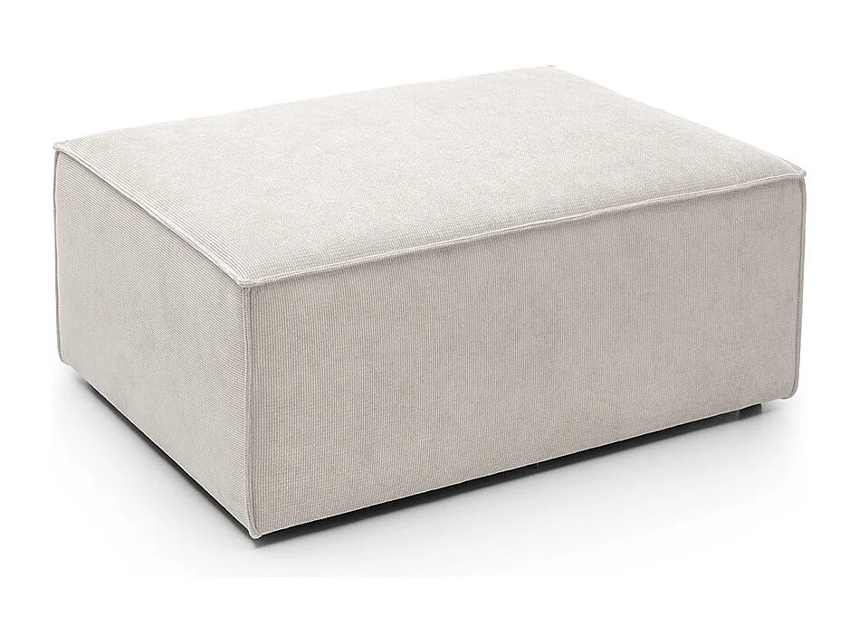 Doris Reversible Footstool in White with High-Density Foam