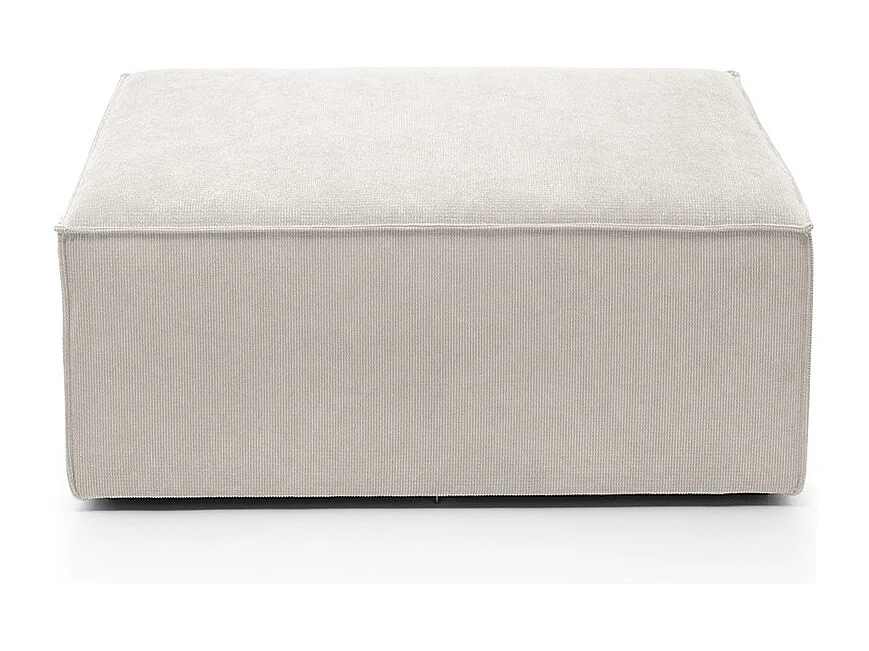 Doris Reversible Footstool in White with High-Density Foam