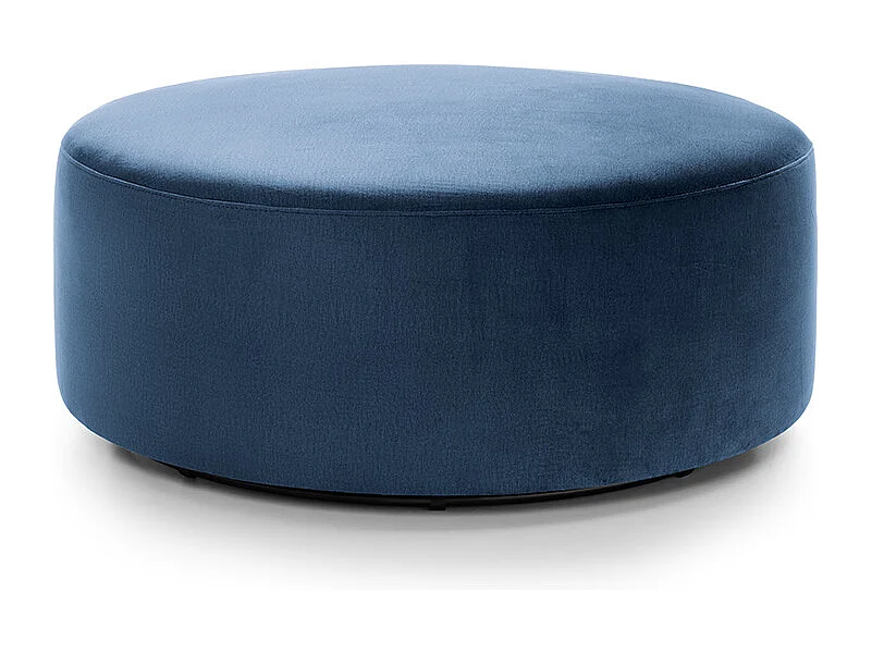 Chicago Velvet Large Swivel Footstool in Dark Blue