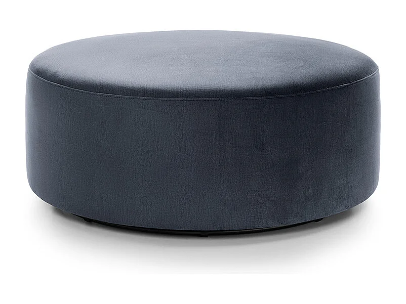 Chicago Velvet Large Swivel Footstool in Dark Grey