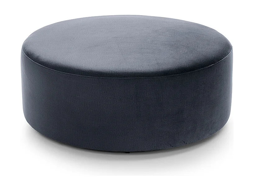 Chicago Velvet Large Swivel Footstool in Dark Grey