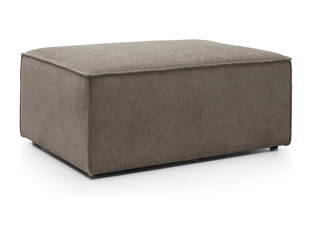 Doris Reversible Footstool in Brown with High-Density Foam
