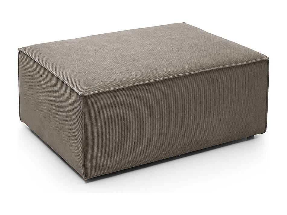 Doris Reversible Footstool in Brown with High-Density Foam